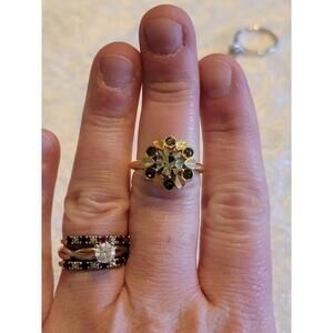 Vintage Avon Blue Crystal Moonglow Ring